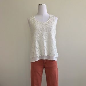 Anthropologie Sunday in Brooklyn Flower Lace Top